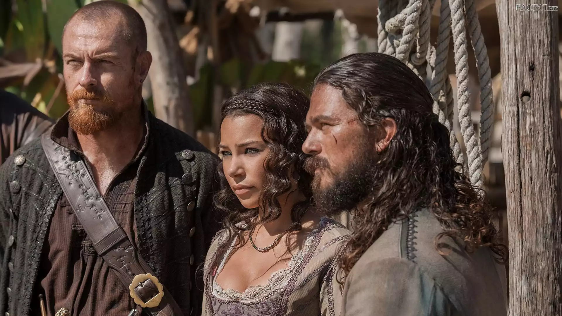 Toby Stephens, Długi John Silver, Kapitan Flint, Serial, Luke Arnold, Max, Piraci, Black Sails, Jessica Parker Kennedy